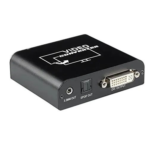 Da HDMI a DVI con Audio Spdif DVI-I Convertitore video Adattatore scaler automatico 1080P...