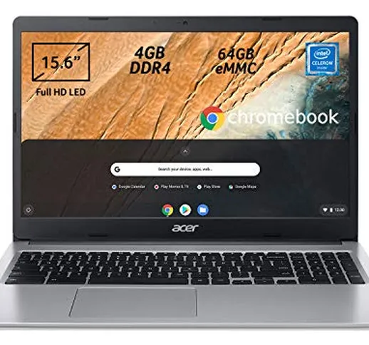 Acer Chromebook 315 CB315-3H-C7JF Notebook, PC Portatile, Processore Intel Celeron N4000,...
