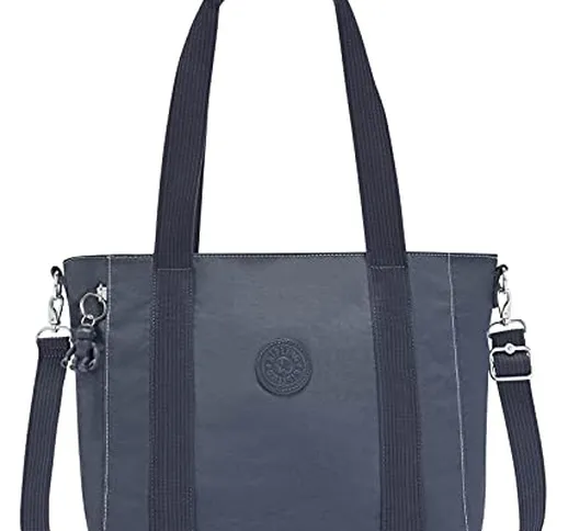 Kipling Asseni S, Borsa con Manico Lungo Donna, Ardesia Grigia, One Size