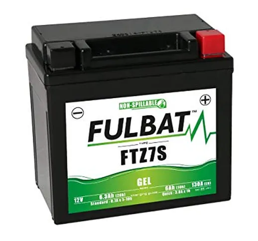FULBAT - Batteria per moto FULBAT Gel FTZ7S/YTZ7S, 12 V, 6,3 Ah, 130 A