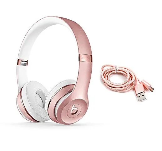 Beats Solo3 - Cuffie wireless On-Ear - Oro Rosa + Cavi Micro USB.