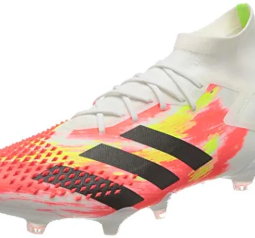 adidas Predator MUTATOR 20.1 FG, Scarpe da Calcio Uomo, Ftwr White/Core Black/Pop, 43 1/3...