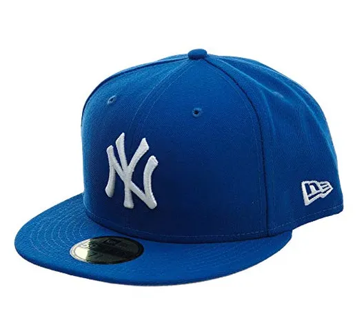 New Era 59Fifty - Cappello aderente da uomo, modello New York Yankees, colore: Blu reale B...