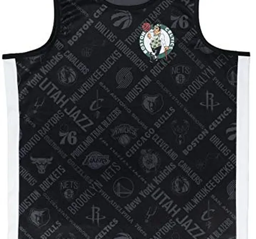 New Era Boston Celtics T Shirt/Tanktop NBA AOP Tank Black - L