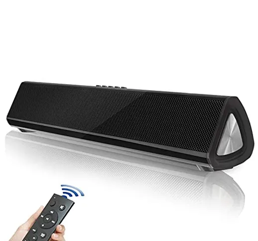 Mini Soundbar Bluetooth 5.0 Wireless 16'' con Fityou Altoparlante Microfono Incorporato da...