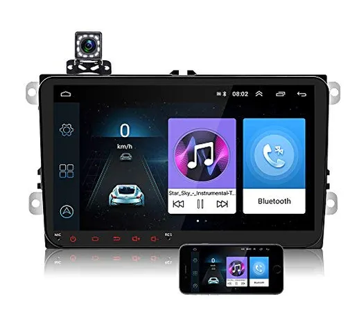 Autoradio 2 Din Android per Volkswagen VW Passat Polo Skoda Seat - 9 Pollici Touch Screen...