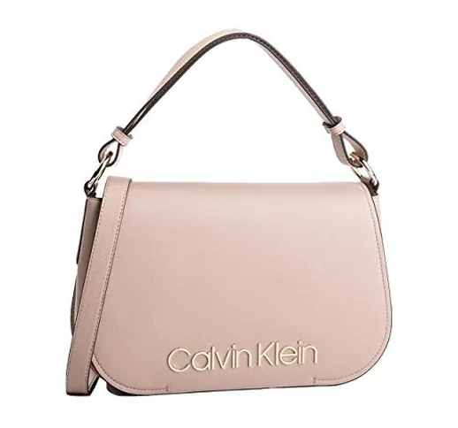 Calvin Klein Dressed Up Satchel - Borse a secchiello Donna, Rosa (Nude), 1x1x1 cm (W x H L...