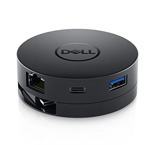 Dell - Adattatore portatile da USB-C DA300 a HDMI/VGA/Ethernet/USB, 4K, compatibile con La...