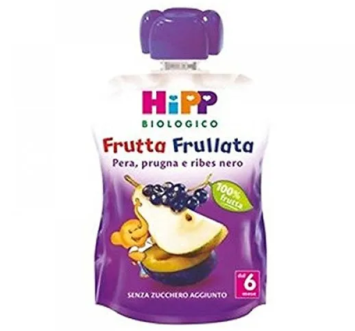 Hipp Bio Frutta Frullata Pera Prugna E Ribes Nero 90 g