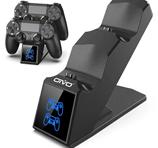 OIVO Ricarica Controller PS4, Caricatore Rapido per joystick PS4 con Indicatore LED, Base...