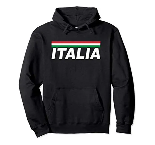 Bandiera Italia Tricolore Italy Bandiere Italiana Uomo Donna Felpa con Cappuccio