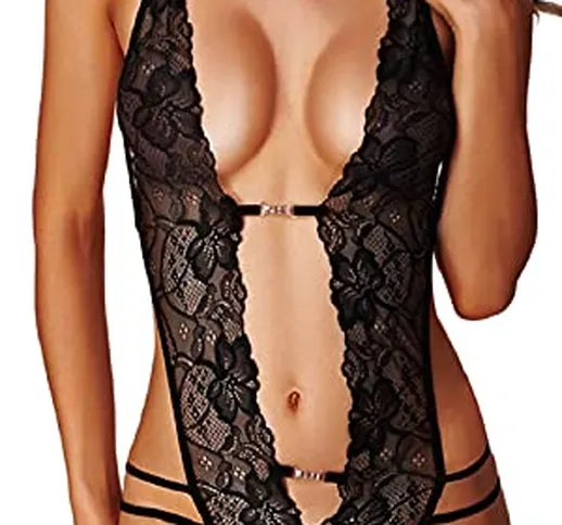 Tuopuda Babydoll Lingerie Donna Sexy Erotico Sleepwear Trasparente Camicia da Notte in Piz...