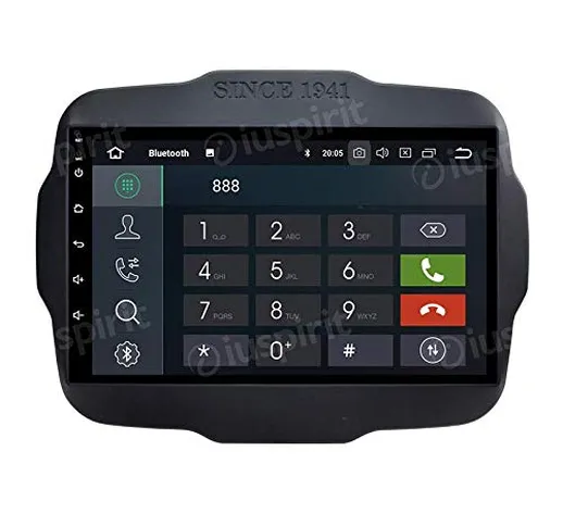 ANDROID 10 GPS USB WI-FI MirrorLink Bluetooth autoradio navigatore Jeep Renegade 2014 2015...