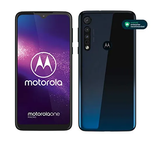 Motorola One Macro (6,2" HD+ display, Macro vision camera, 64GB/ 4GB, Android 9.0, dual SI...