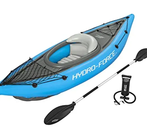 Bestway 65115-5 Set Kayak gonfiabile Hydro-Force Cove Champion X1, 275x81 cm