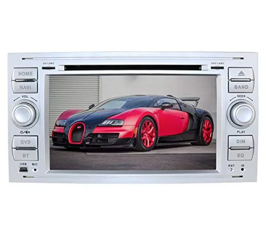 hizpo Android 10 7 Pollici 2 Din Autoradio Moniceiver DVD GPS Navigazione Bluetooth per Fo...