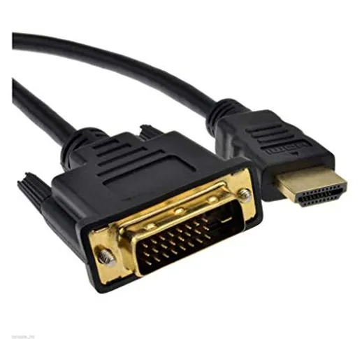 Cavo DVI a HDMI 24+ 1 PIN, adattatore placcato oro ad alta velocità, bidirezionale, da HDM...