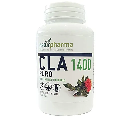 CLA 1400 PURO BIODISPONIBILE Acido Linoleico Coniugato Naturpharma | 120 softgels di Olio...