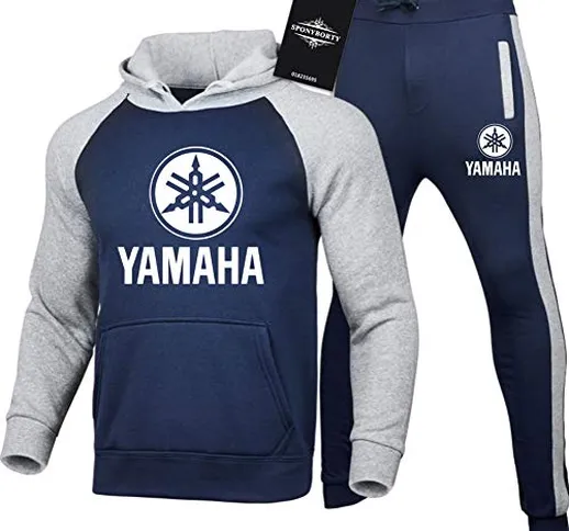 CONVERMPU Uomo Tracksuit Impostato Cappuccio Maglione Pantaloni Ya.M-Aha Unisex Lungo Mani...