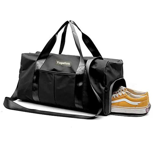 Yugefom Borsone da Palestra Lager per Borsa Sportiva da Donna con Scomparto per Scarpe Dep...