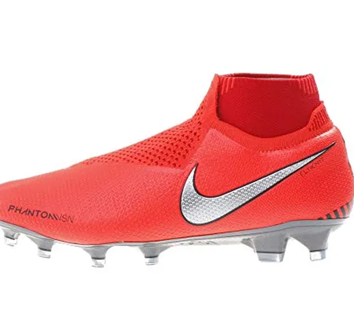 Nike Phantom Vsn Elite DF Fg, Scarpe da Calcio Unisex-Adulto, Multicolore (Bright Crimson/...