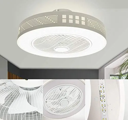 LEDMO Ventilatore a Soffitto con Lampada, ventilatore per soffitto Moderno creatività con...