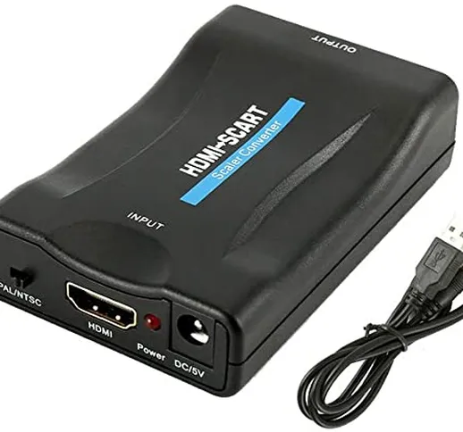 Convertitore HDMI a SCART da HDMI a Scart Adattatore convertitore adattatore di formato PA...