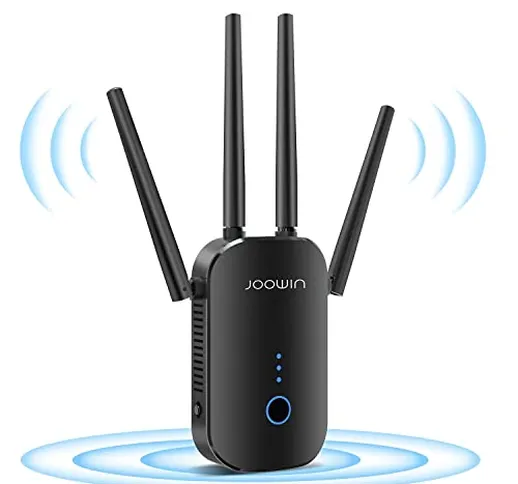 JOOWIN Ripetitore WiFi, Extender WiFi Wireless 1200Mbps Amplificatore WiFi Dual Band 2.4GH...