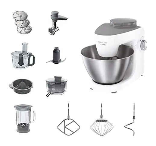 Kenwood KHH326WH Impastatrice Planetaria MultiOne, Robot da Cucina Mixer, con Food Process...