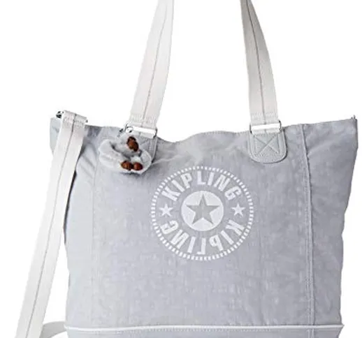 Kipling Shopper C - Borse Tote Donna, Grigio (Active Grey Bl)