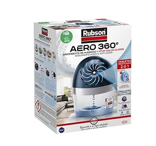 Rubson Aero 360° - Aero 360 ° deumidificatore con tavoletta, blu scuro/grigio