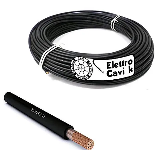 ® ELETTRO CAVI K - CAVO PER SALDATRICE 1x25 mm² IN RAME H01N2-D NERO SUPER FLESSIBILE 10 m...