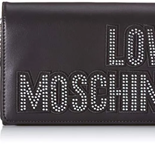 Love Moschino Jc4091pp1a, Borsa a Mano Donna, Argento (Argento Nero), 6x14x22 cm (W x H x...