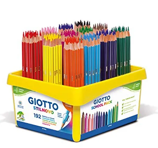 Giotto- Schoolpack 192 Pz Stilnovo-16 X 12, Colori Assortiti, 5234 00