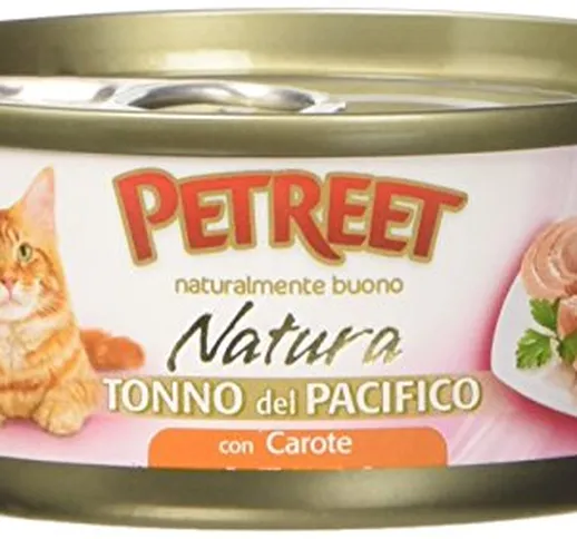 PETREET Tonno del Pacifico con Carote - Confez. da 48 Pezzi x 70 gr