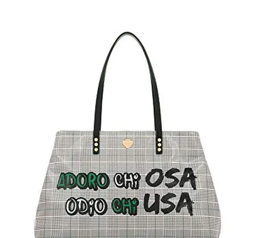 LE PANDORINE Borsa Donna Shopping Adoro AI19DAG0238603-Green Tartan