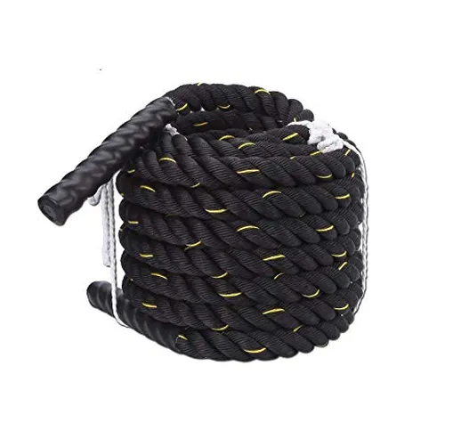 Moro Battle Rope - Fune da allenamento, per fitness ed esercizi sportivi, 15 m x 38 mm