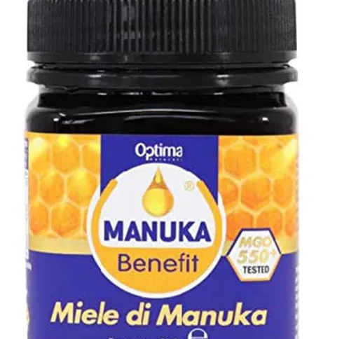 Optima Naturals Miele di Manuka + 550 Mgo da 250 G, Manuka Benefit, 30 Grammi