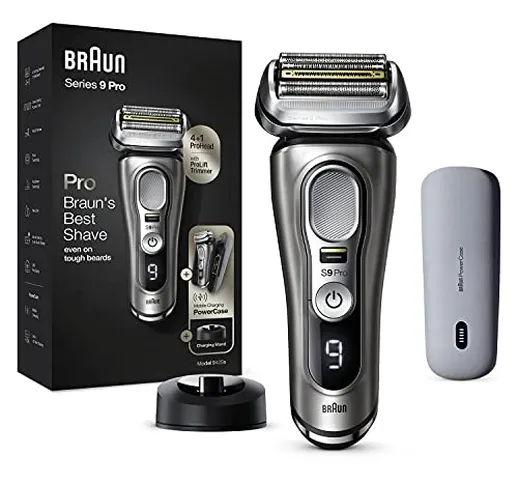 Braun Series 9, Rasoio Elettrico Barba, con PowerCase, Custodia da Viaggio, Rasatura Ottim...