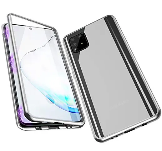 Jonwelsy Cover per Samsung Galaxy A91 / S10 Lite, Adsorbimento Magnetico Paraurti in Metal...