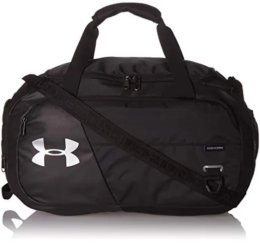 Under Armour Undeniable Duffel 4.0 Borsa sportiva compatta, Unisex, Nero (Black/Black/Silv...