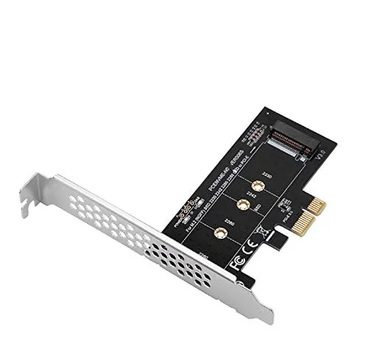 MZHOU M.2 SSD M Key Adattatore Scheda NVME PCIe 3.0 x1 con Staffa a Profilo Basso e Pieno...