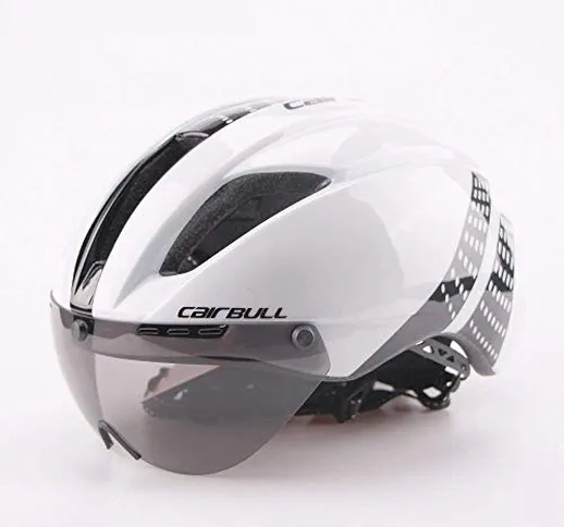 Cairbull Helmet Caschi Ciclo Casco Ciclismo con Occhiali Casco Regolabile Uomo Donne Mount...