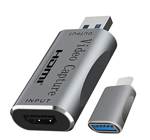 AiRKiSY - Scheda di acquisizione video da HDMI a USB 3.0, Streaming Audio Video 4K tramite...