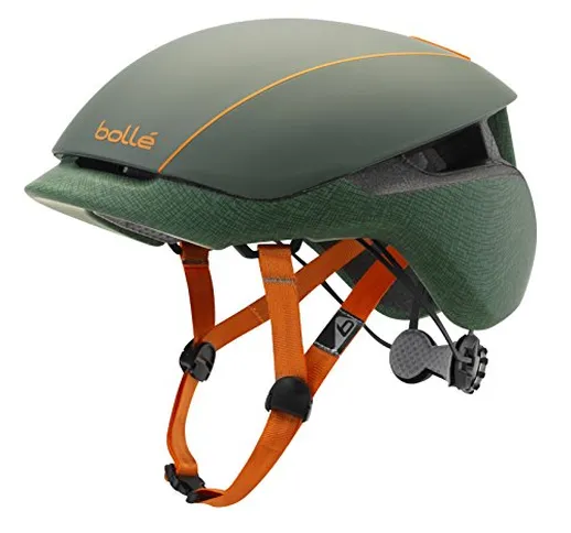 bollé Messenger Standard, Casco da Bici Unisex-Adulto, Khaki Orange Matte, Large 58-62 cm