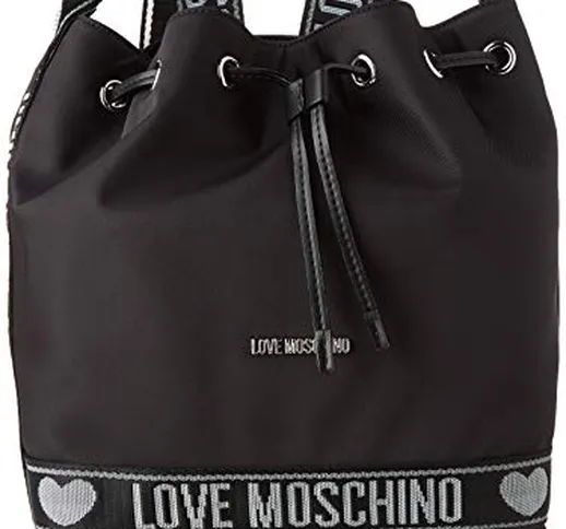 Love Moschino Jc4279pp0a, Borsa a Secchiello Donna, Nero (Black), 13.5x27x27 cm (W x H x L...