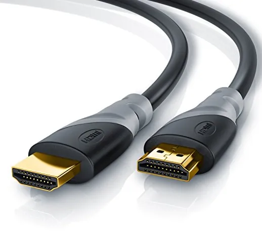 CSL - Cavo HDMI 4k da 7,5m - HDR 2.0 ab - HDCP 2.2 HFR Arc Ethernet CEC - Fino a 4K 60Hz -...