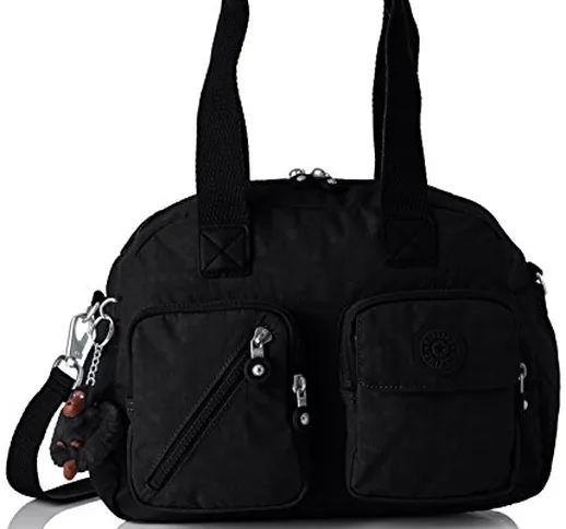 Kipling Defea Up - Borse a secchiello Donna, Nero (True Black), 19x33x24.5 cm (B x H T)