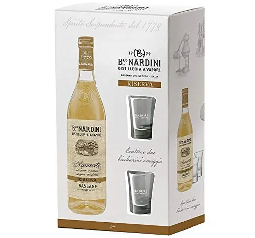 NARDINI AQUAVITE DI PURA VINACCIA DOPPIA RETTIFICA RISERVA BASSANO 70 CL 50 GRADI CONFEZIO...