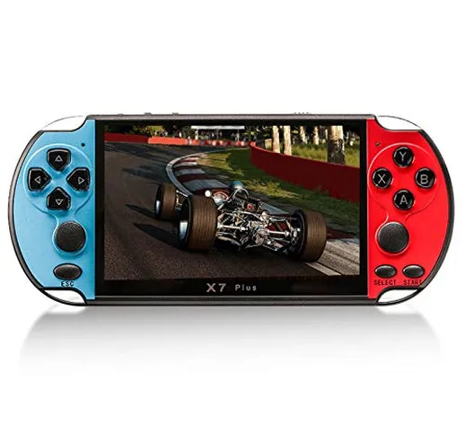 Fesjoy Console per videogiochi X7 Plus da 5,1 pollici, lettore palmare Double Rocker 8 GB,...